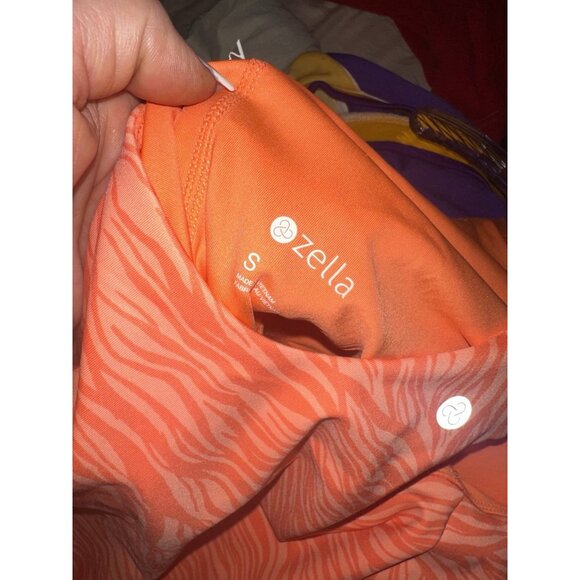 Zella Studio Lite Coral Salmon Swell Print Dress Small NWT - Picture 4 of 4